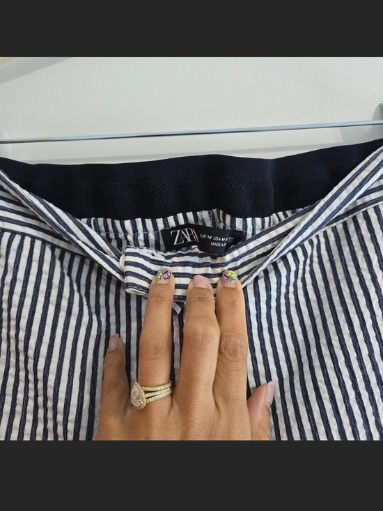 Zara Pants - ZARA Navy & White Striped Shirt